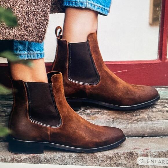 Thursday Boot Company Duchess Chelsea Boots Pull On Brown Leather Women's 9.5 - Picture 1 of 12